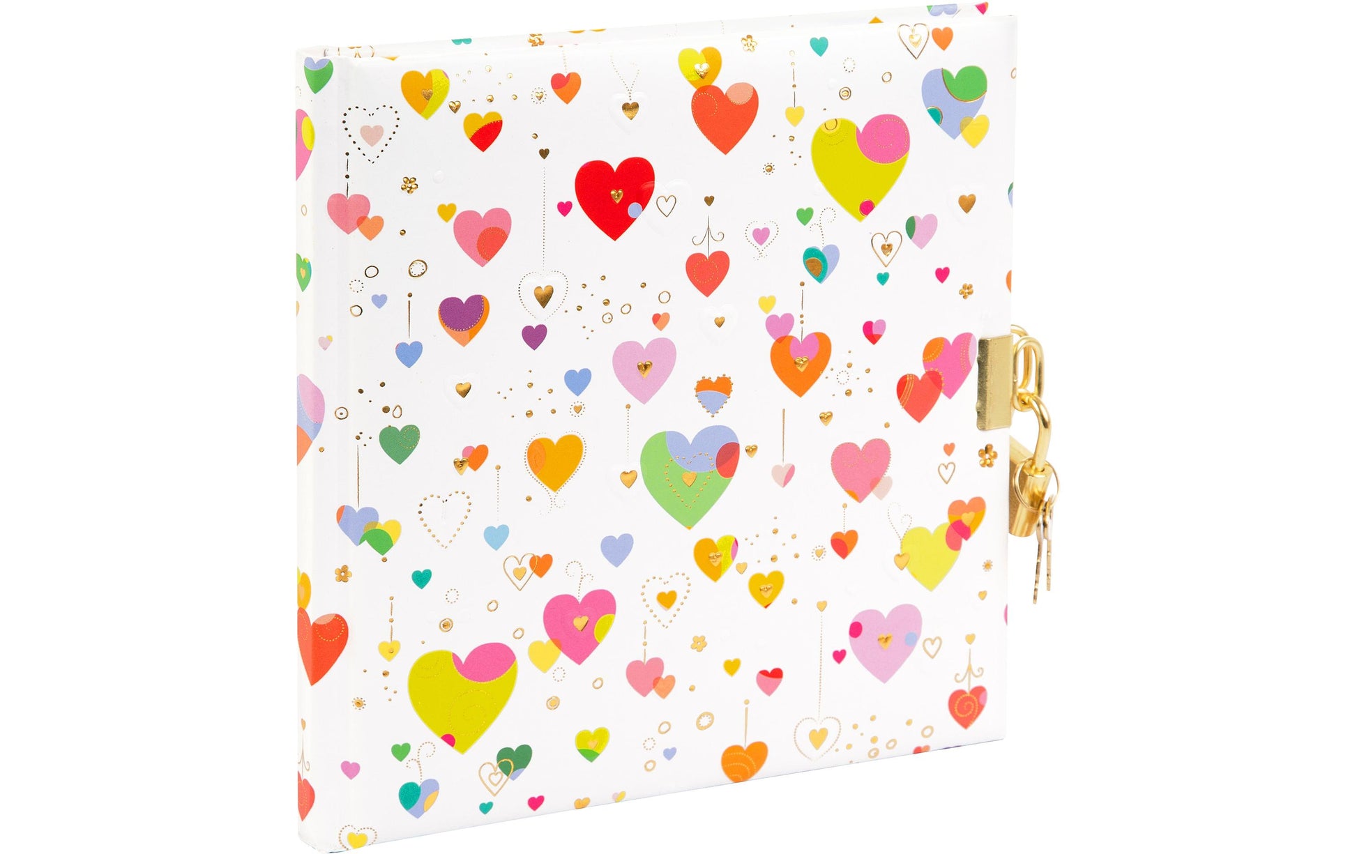 Goldbuch Tagebuch Heart Light – mit Verschluss – 96 Seiten – 165 × 165 mm – Hardcover, mehrfarbig