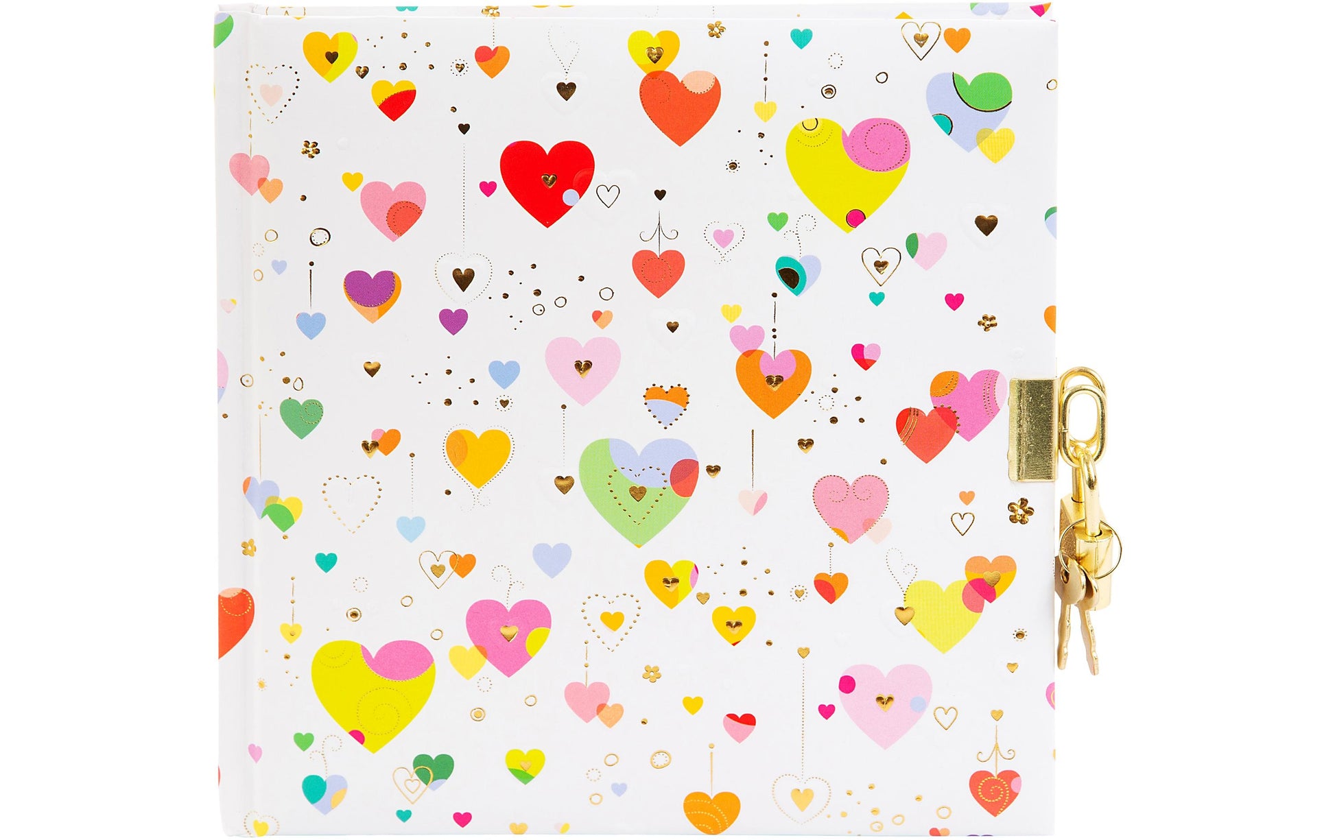 Goldbuch Tagebuch Heart Light – mit Verschluss – 96 Seiten – 165 × 165 mm – Hardcover, mehrfarbig