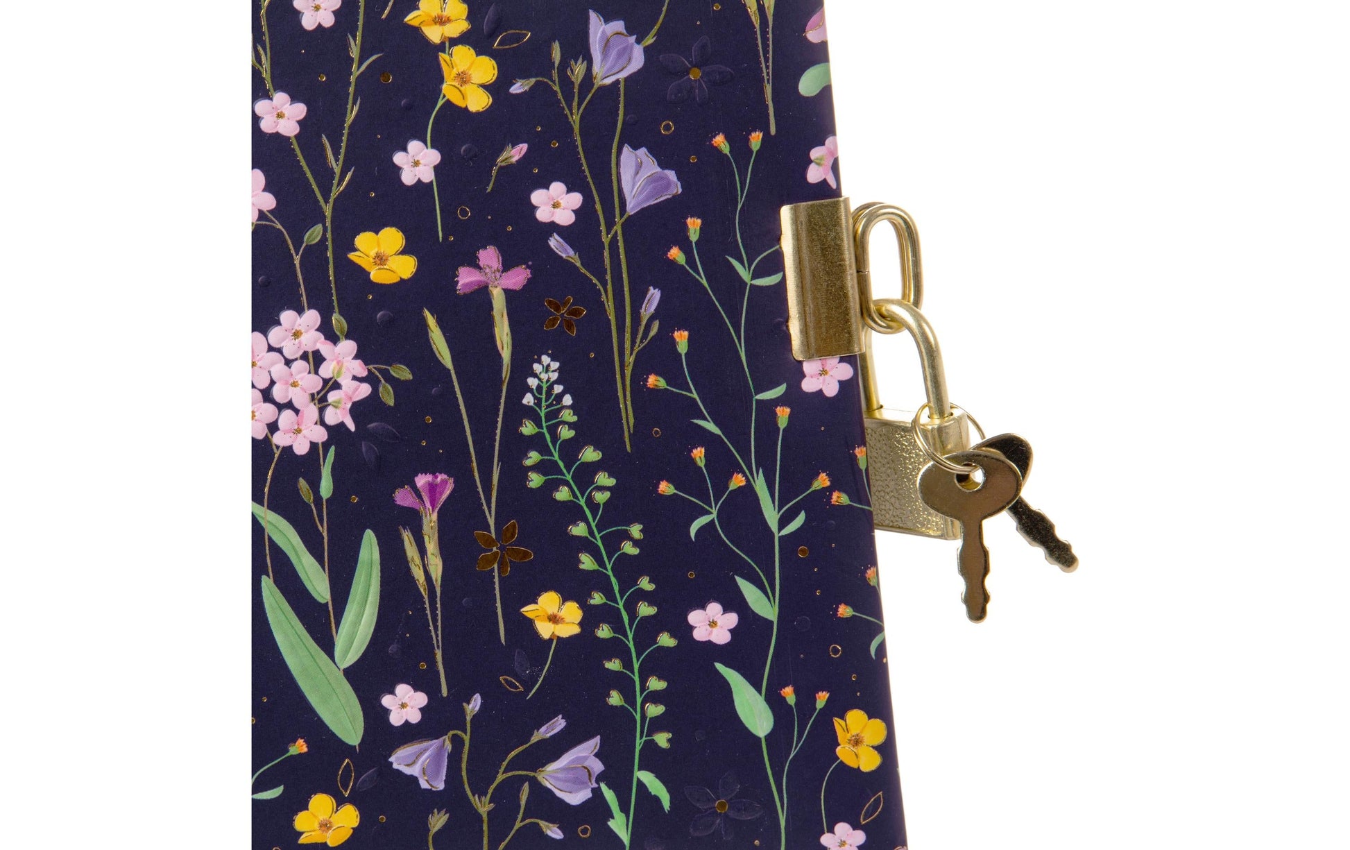 Goldbuch Tagebuch Meadow Miracles Blumenmuster – 96 Seiten – 165 × 165 mm, Blau