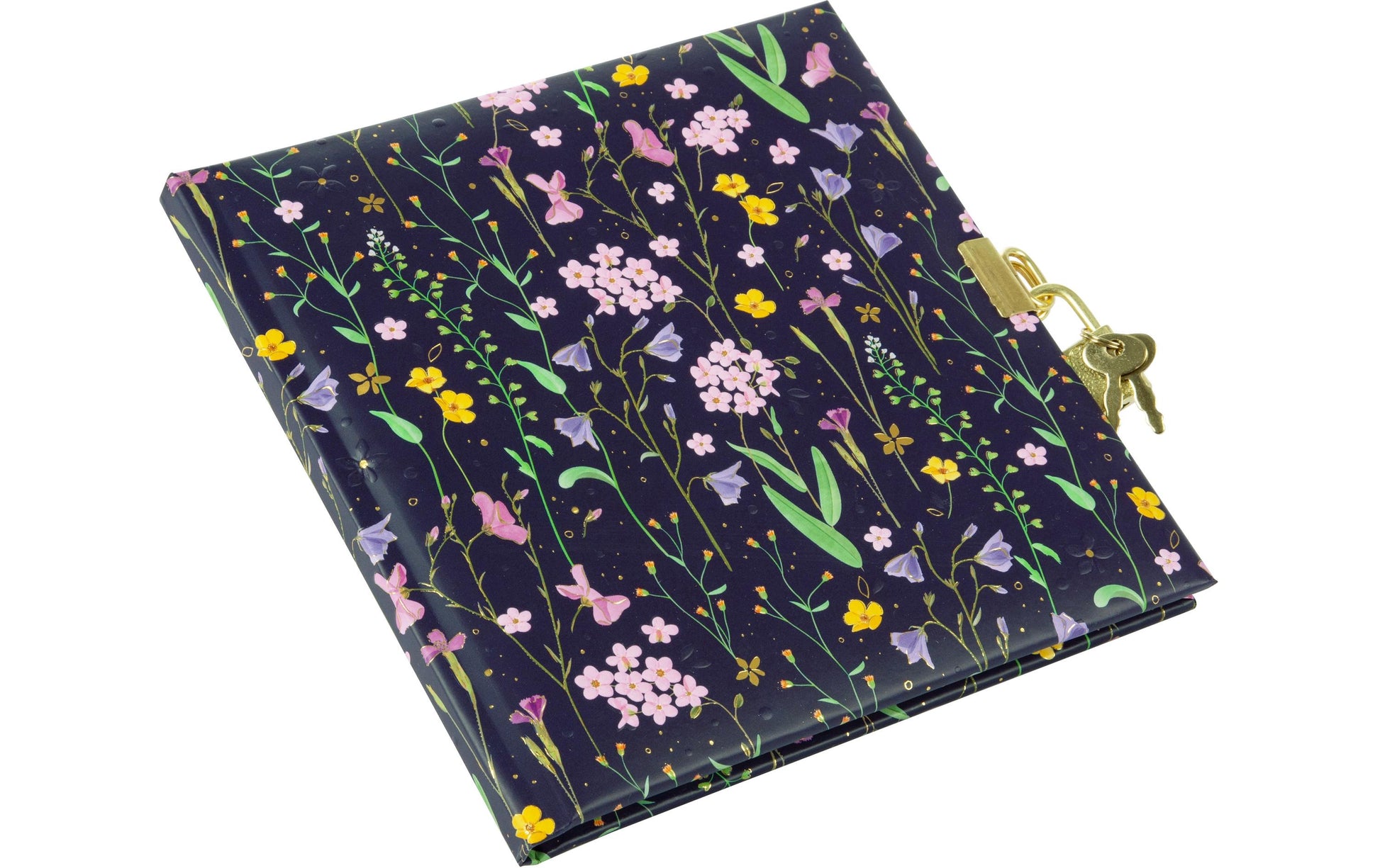 Goldbuch Tagebuch Meadow Miracles Blumenmuster – 96 Seiten – 165 × 165 mm, Blau