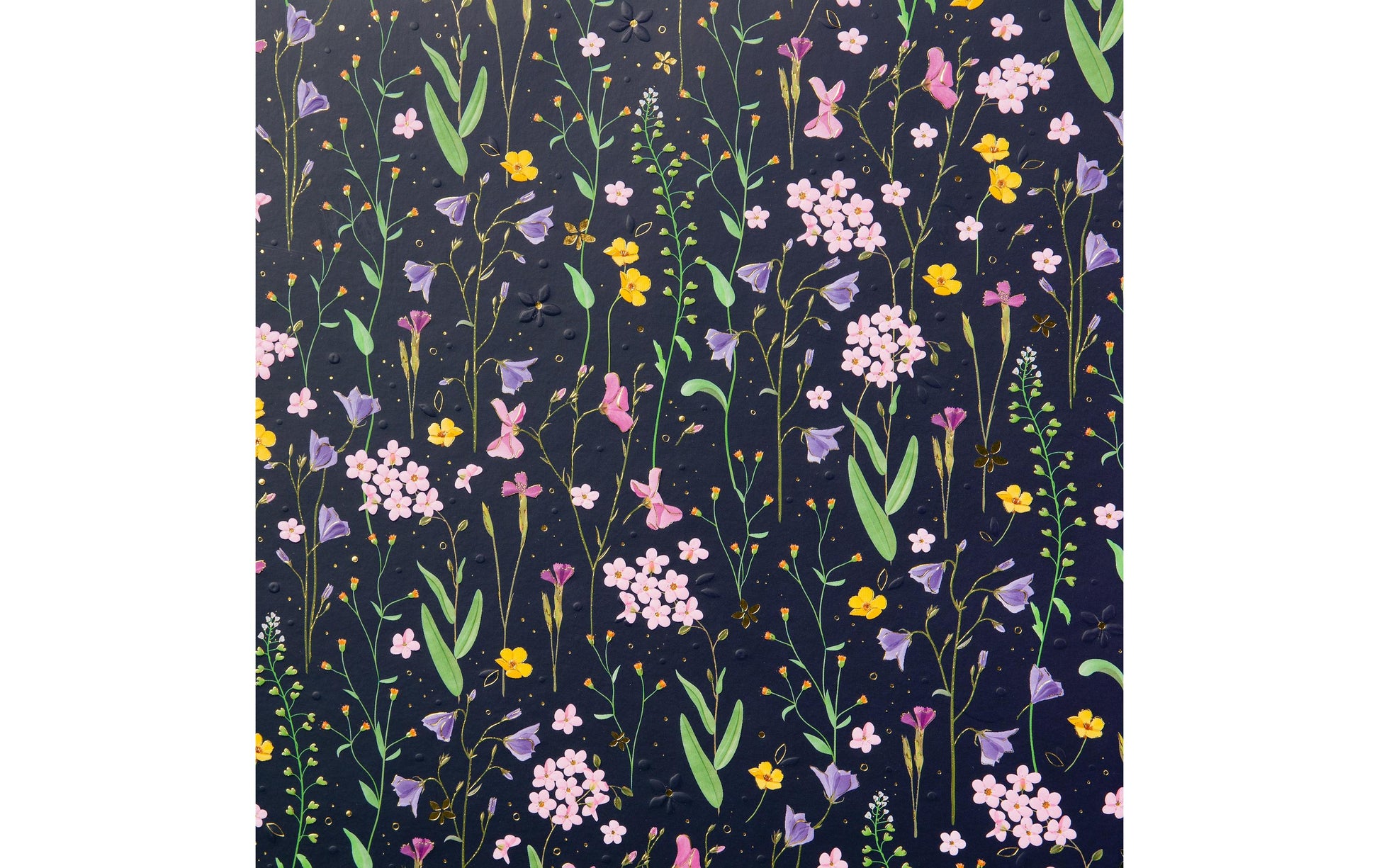 Goldbuch Tagebuch Meadow Miracles Blumenmuster – 96 Seiten – 165 × 165 mm, Blau