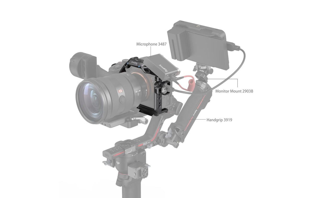 SmallRig 4308 Rhinoceros Cage – Aluminium/Karbonfaser – für Sony A7R V, A7 IV, A7S III – Schwarz