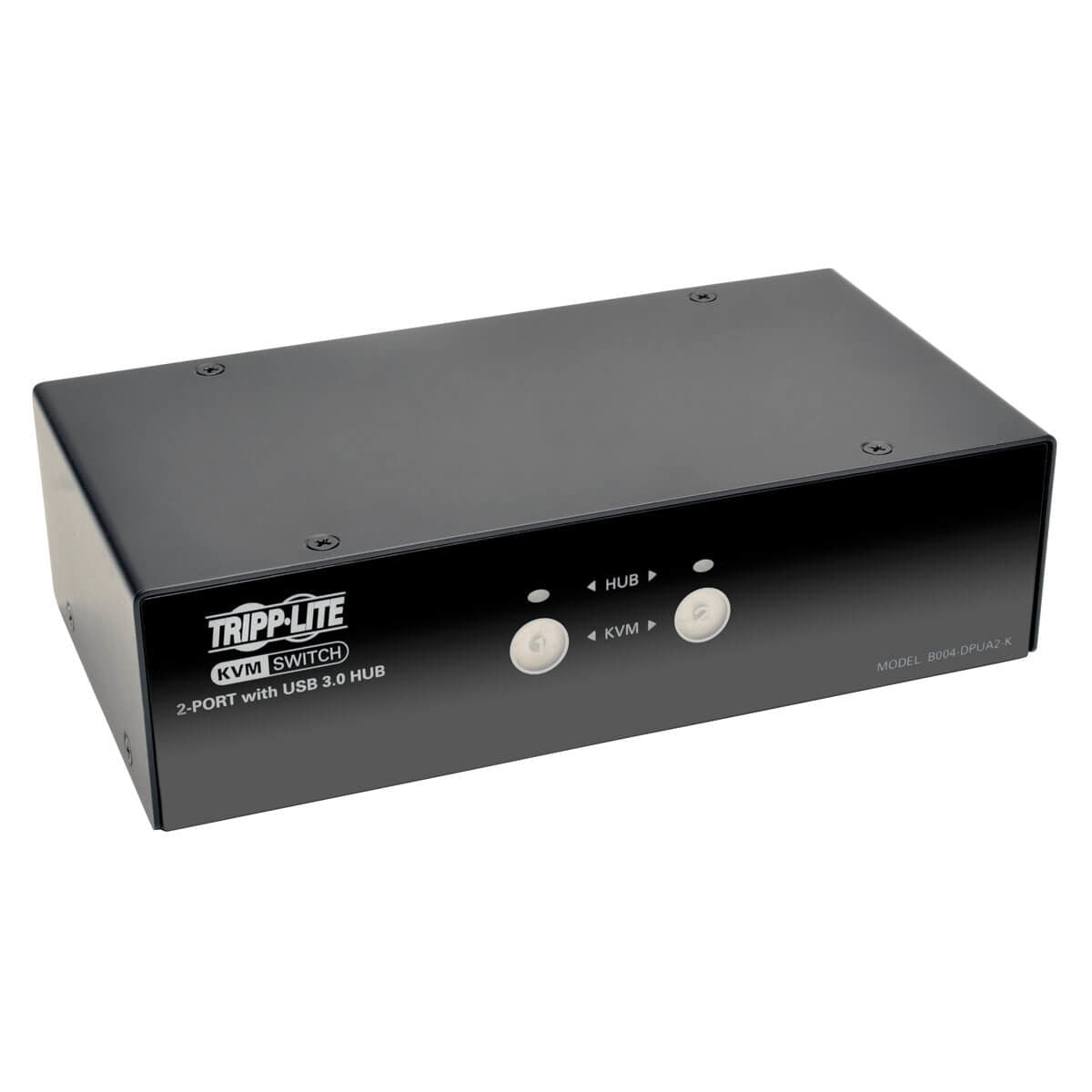 Tripp Lite B004-DPUA2-K – 2-Port DP KVM-Switch – 2560 × 1600, USB 3.0-Hub, Audio, Desktop