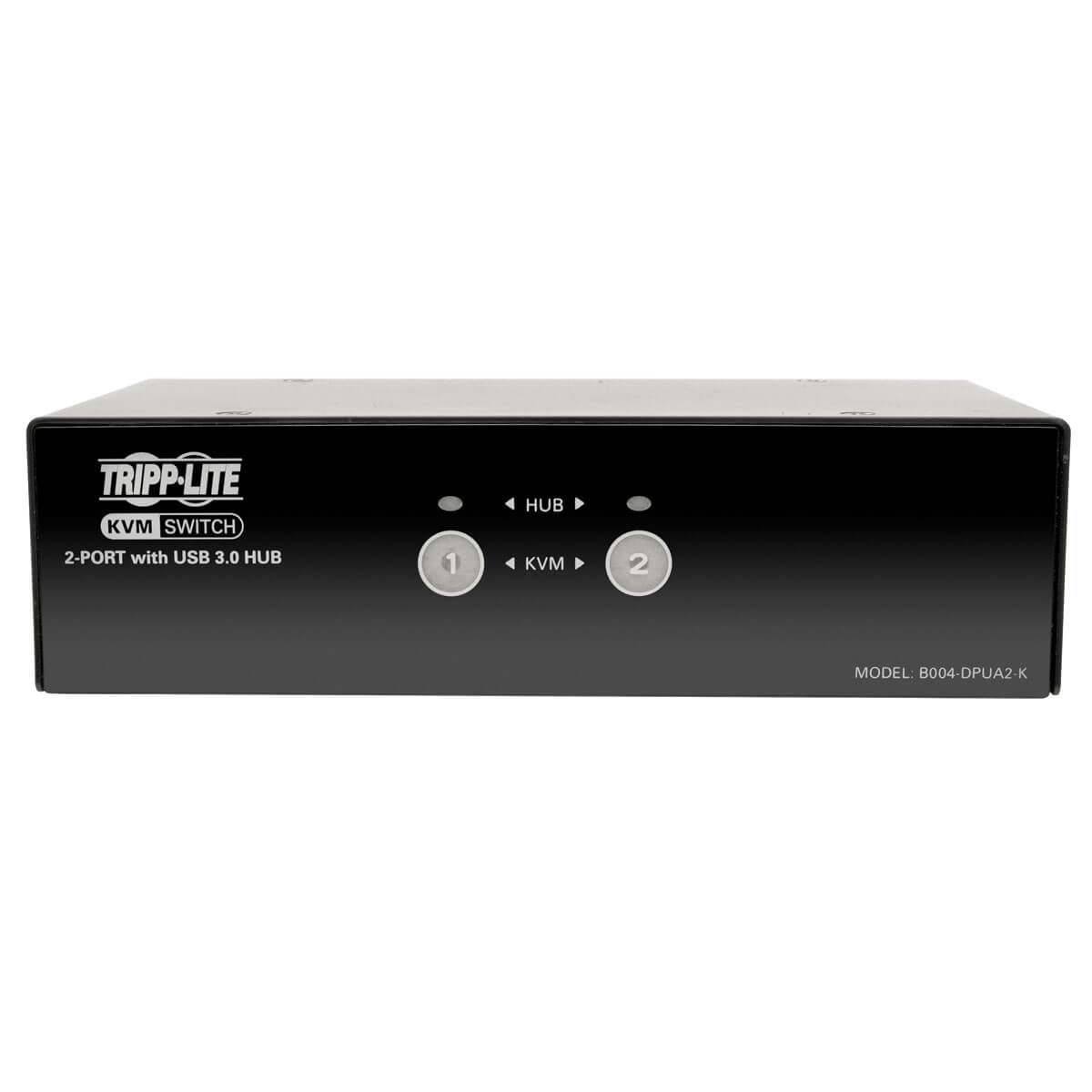 Tripp Lite B004-DPUA2-K – 2-Port DP KVM-Switch – 2560 × 1600, USB 3.0-Hub, Audio, Desktop