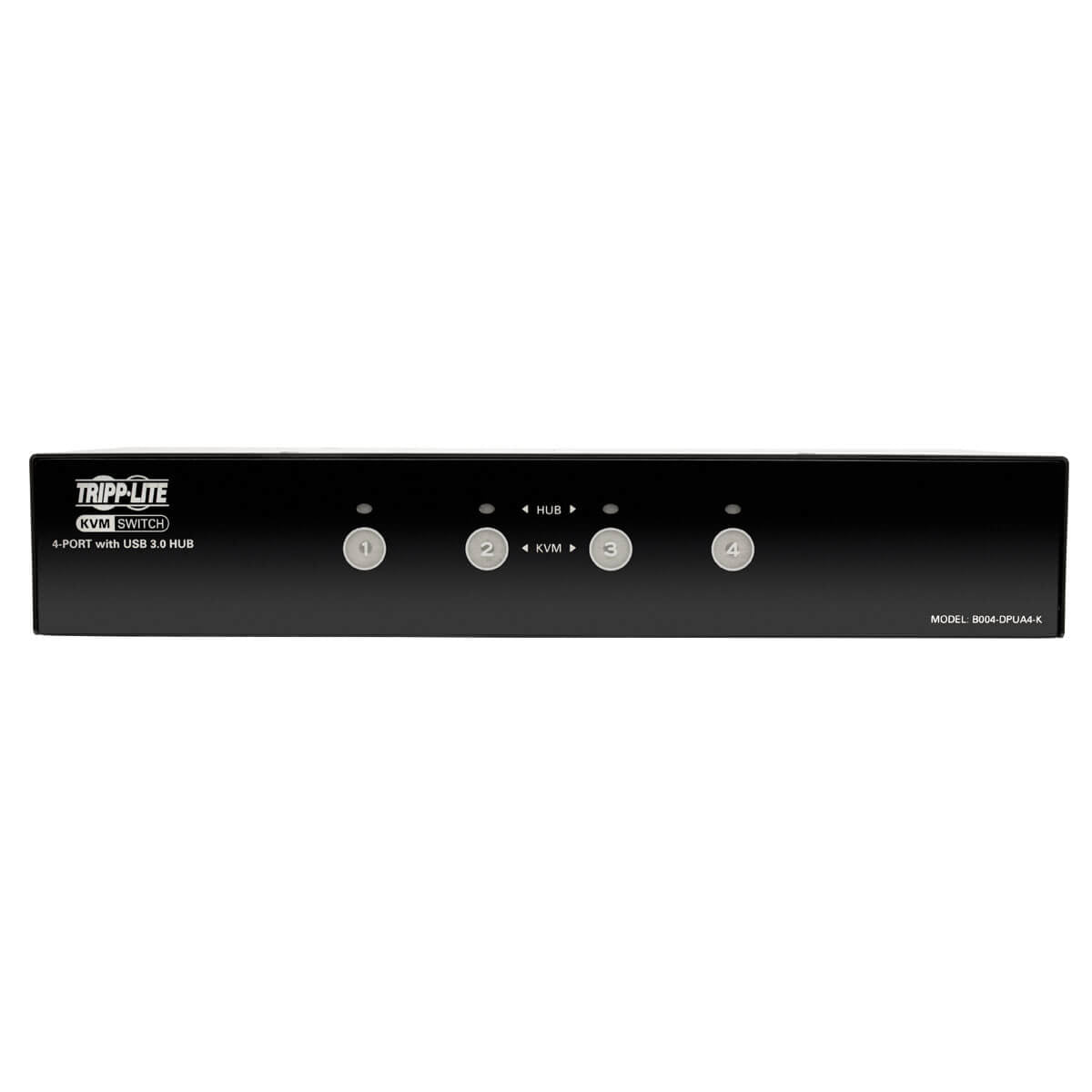 Tripp Lite B004-DPUA4-K – 4-Port DP KVM-Switch – 2560 × 1600, USB 3.0-Hub, Audio, Desktop