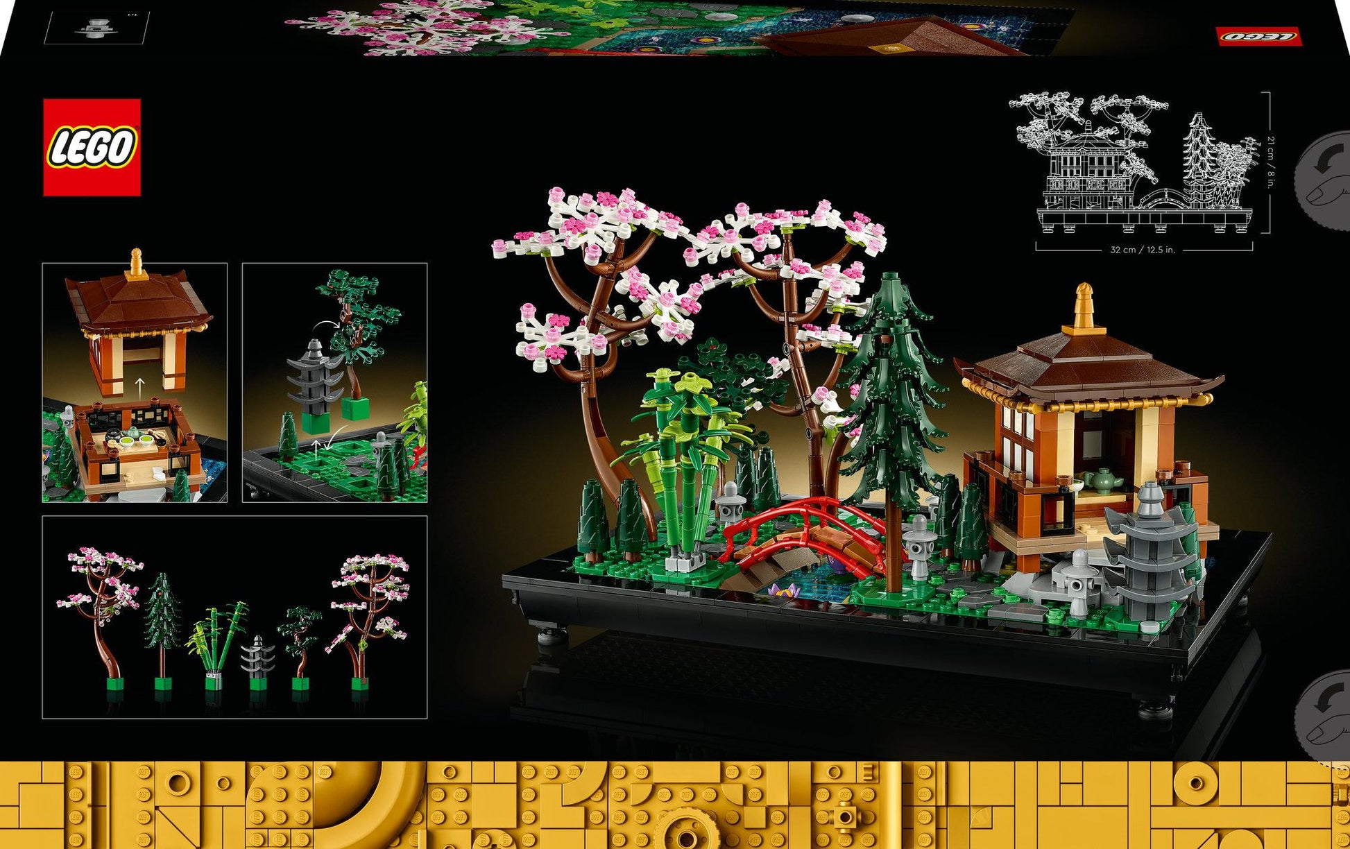 LEGO Icons Garten der Stille 3D-Puzzle – 1363-teilig – 32 × 21 × 20 cm – ab 18 J.