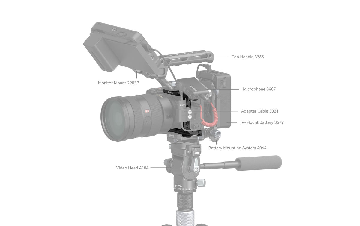SmallRig 4337 Half-Cage – für Sony A6700, A6600, A6500 und andere – Schwarz
