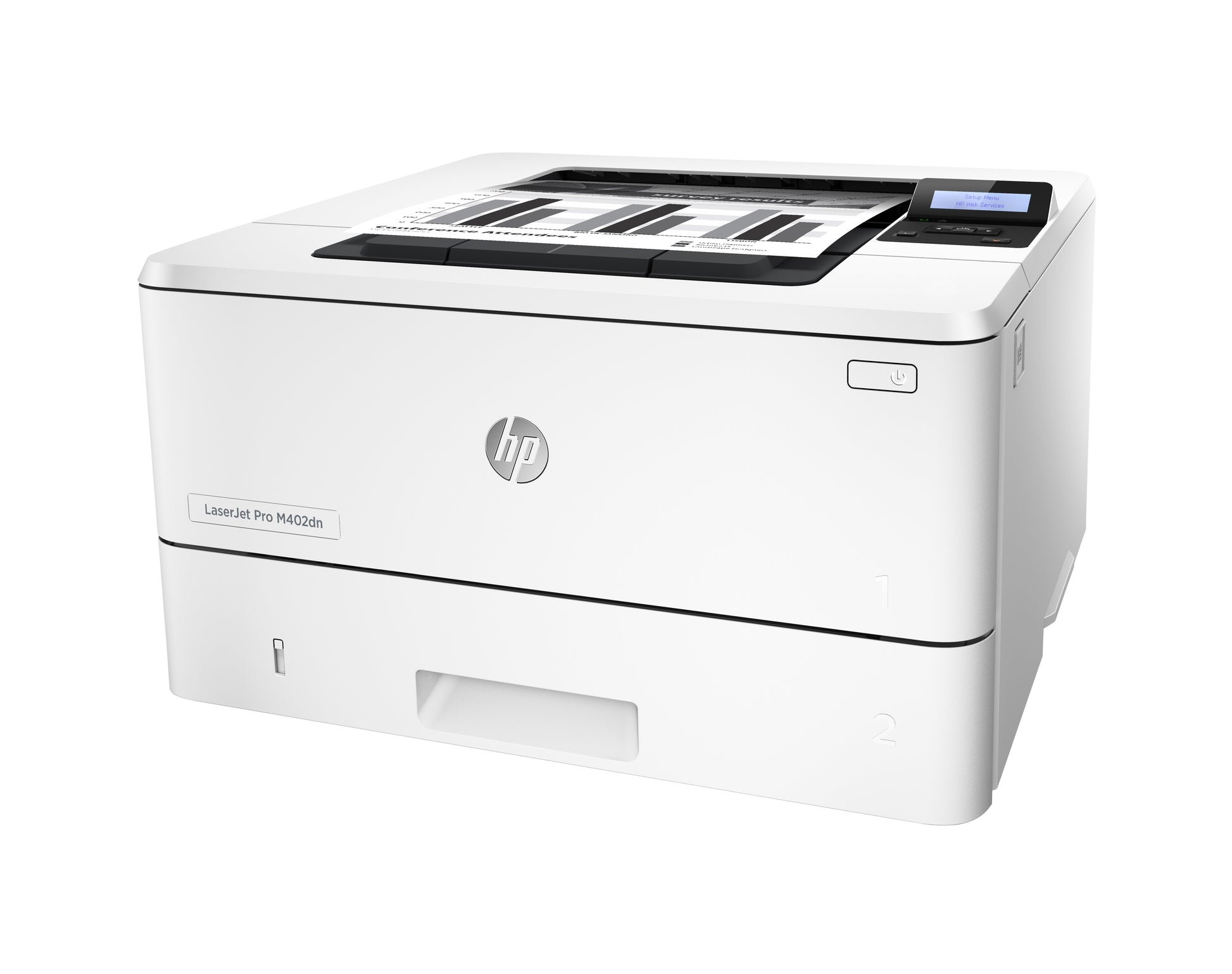 HP LaserJet Pro M402dn – Schwarz-Weiss, A4, Duplex, LAN, USB, 38 Seiten pro Minute, AirPrint, Mopria