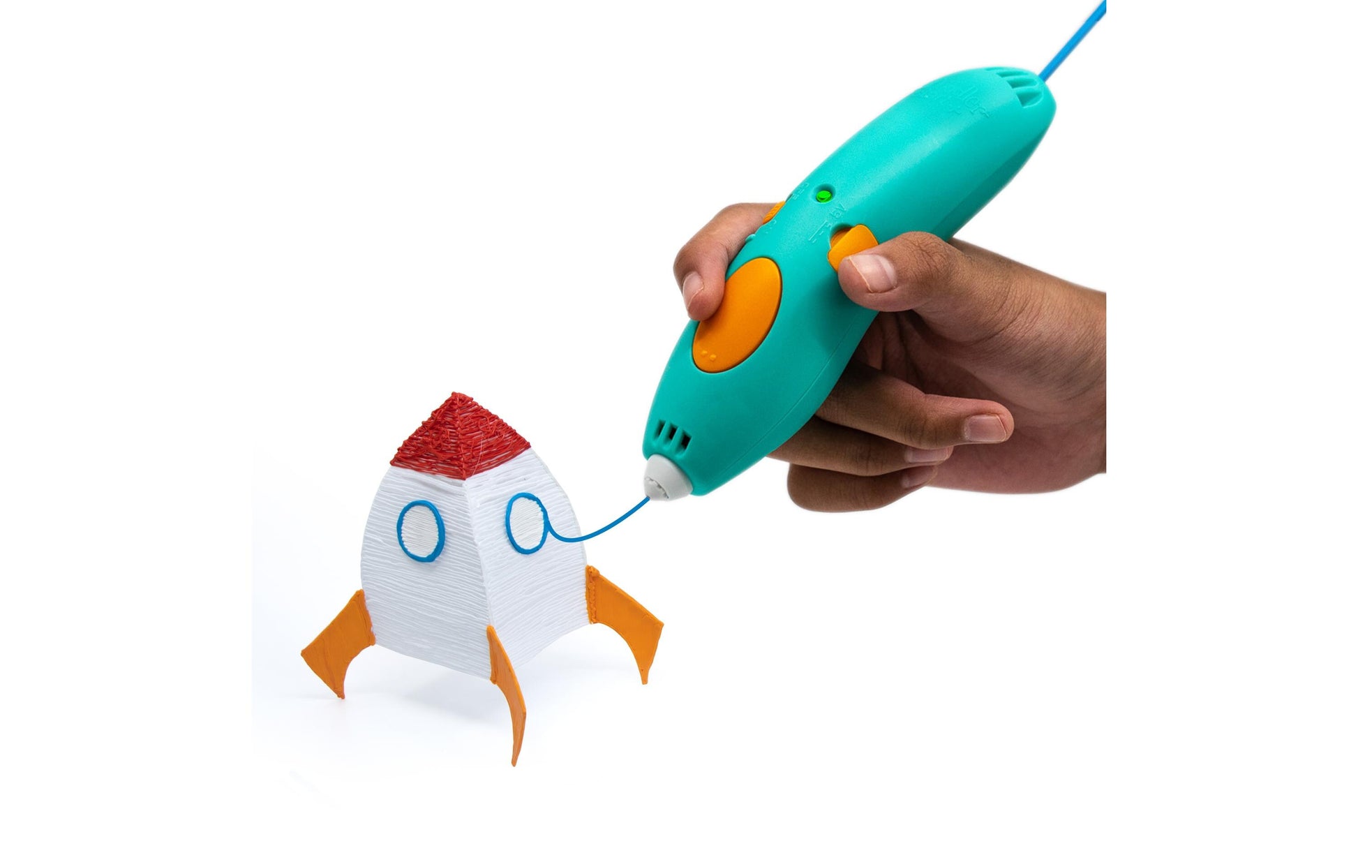 3Doodler Start+ – 3D-Stift – Düsenbreite 0,77 mm, kompostierbarer Kunststoff, türkis, gelb, Set