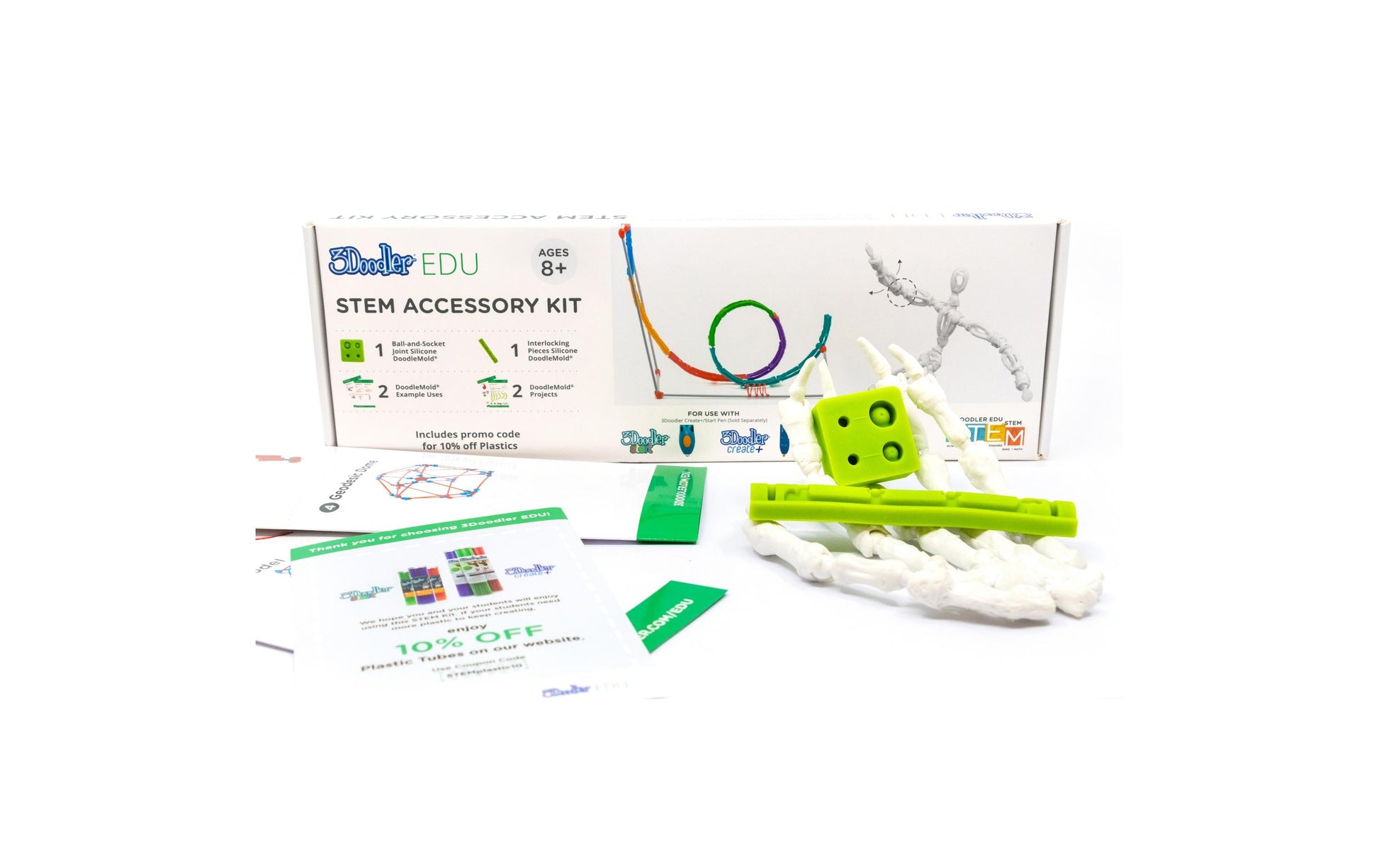 3Doodler 3D-Drucker-Filament Mehrfarbig (Grün, Weiss)