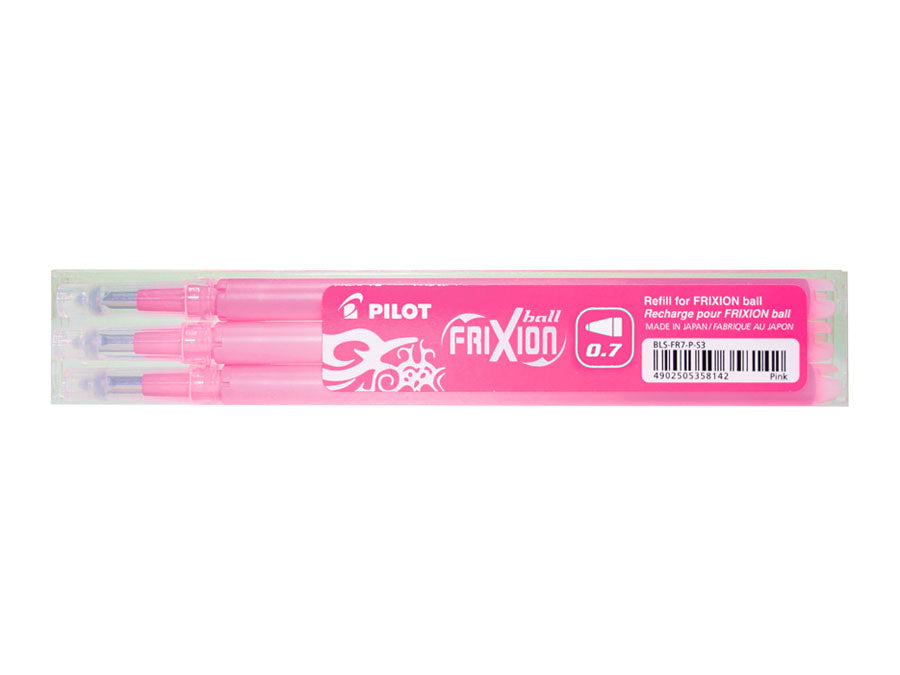 Pilot Rollerball-Mine für Ball, Clicker, LX + 1 weitere – pink, 0,7 mm, löschbar, geruchsarm, 3 Stk.