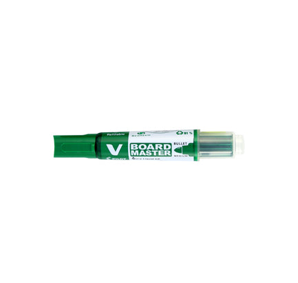 Pilot V-Board Master Whiteboard-Marker – Keilspitze 5,2 mm, Grün, 10 Stk., Nachfüllbar – für Whiteboards
