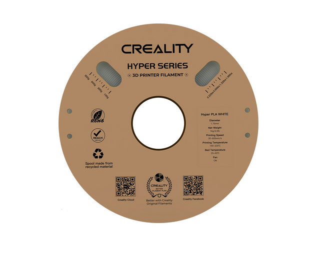 Creality 3D-Drucker-Filament Hyper PLA 1,75 mm Weiss, 1 kg – für Creality 3D, FDM-3D-Drucker