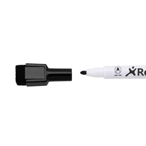 Rexel nobo Whiteboard-Marker – schwarz – 6er-Set – trocken abwischbar