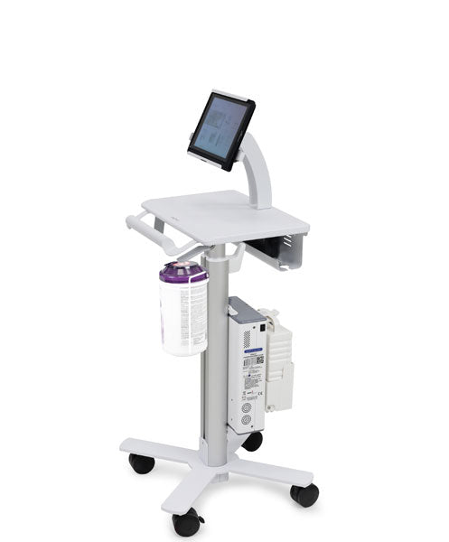 Ergotron StyleView Tabletwagen SV10 – für Tablets, VESA 75×75 mm, 100×100 mm, 12" – Aluminium, Weiss
