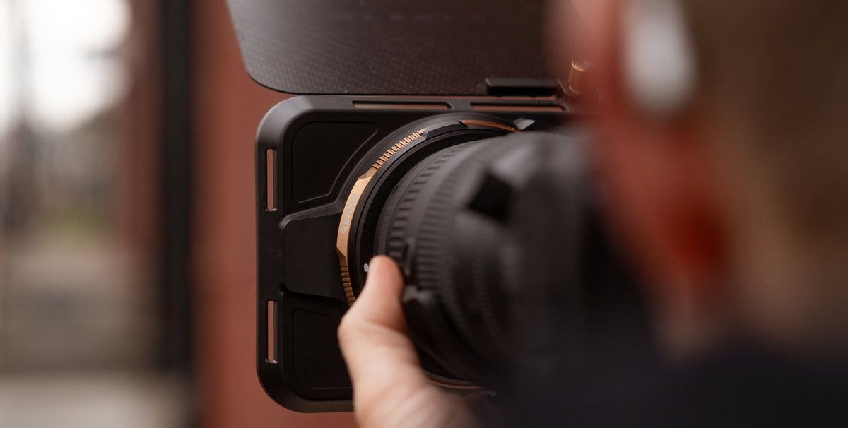 PolarPro Recon Mattebox – VND (3 Filter) – für 82 mm Filter – Schwarz/Kupfer