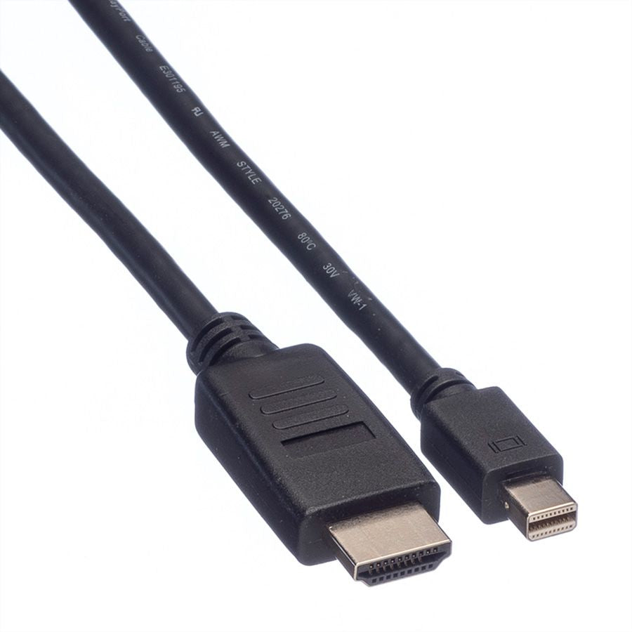 VALUE Mini-DisplayPort Kabel DP 1.1 1080p 60 Hz – 2 m