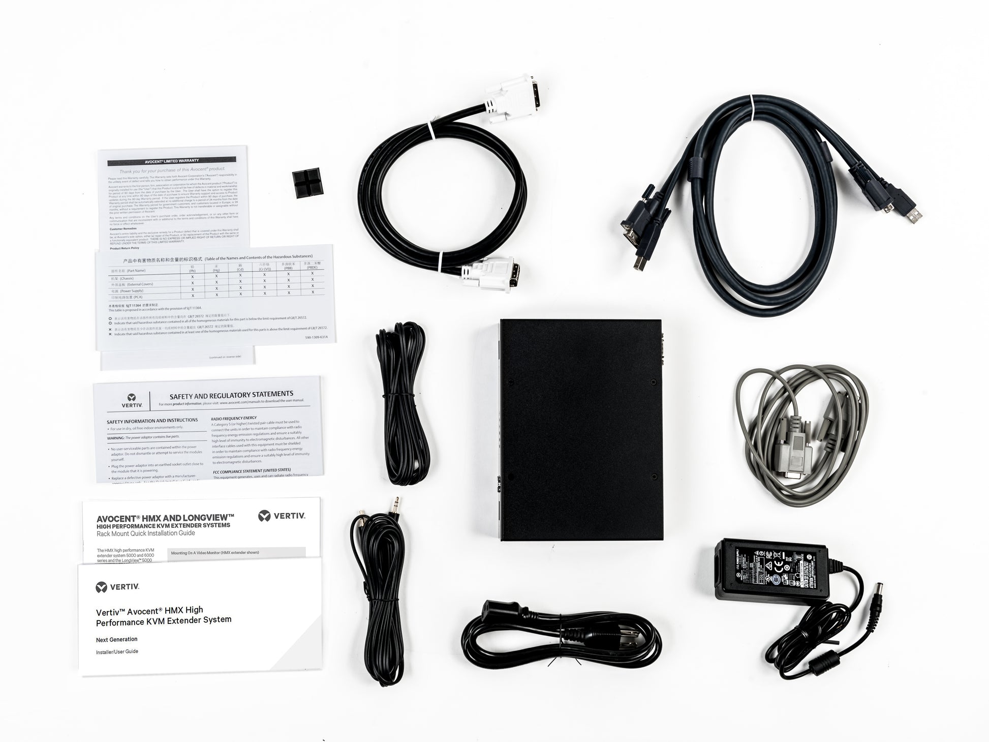 Vertiv Avocent HMX5200T-201 – KVM-Extender-Sender DVI-D Dual-View – 1920 × 1200/60 Hz, USB 2.0, Audio