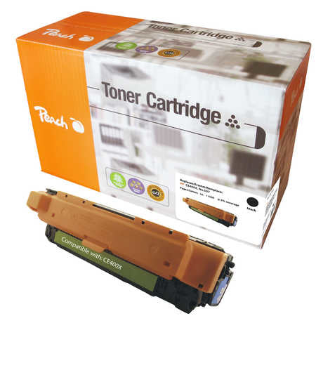Peach Toner CE400X – schwarz, 11'000 Seiten – für HP LaserJet Enterprise 500 color M 551 dn/n/xh und andere