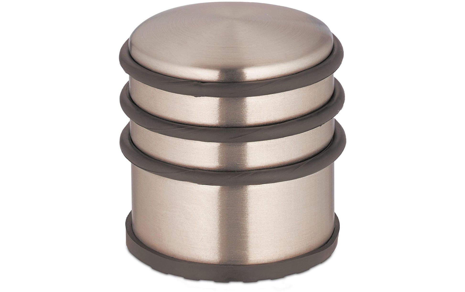 Relaxdays Türstopper – Gummi/Edelstahl – Bronze – Ø 70 × H 75 mm