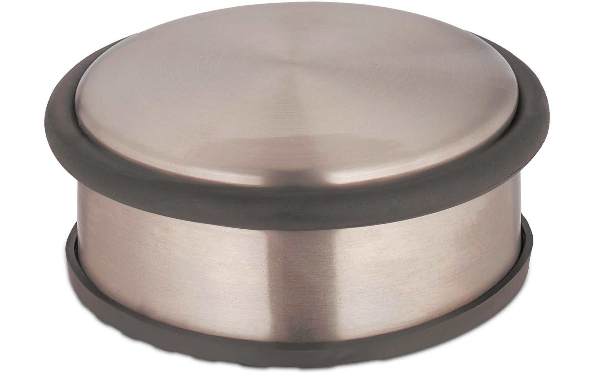 Relaxdays Türstopper – Freistehend, Gummi, Edelstahl, 100×100×40 mm, 1 Stk., Bronze/Schwarz