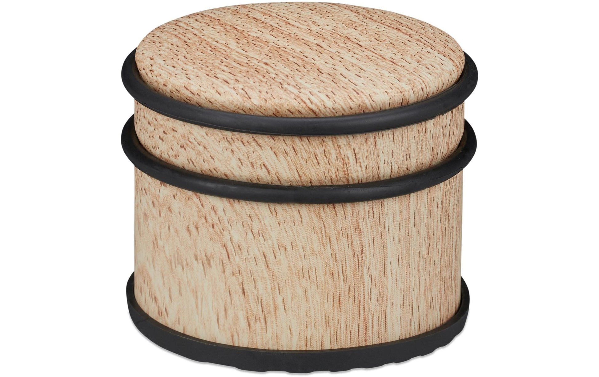 Relaxdays Türstopper – 9,5 × 8 × 9,5 cm – Gummi & Edelstahl, Hellbraun
