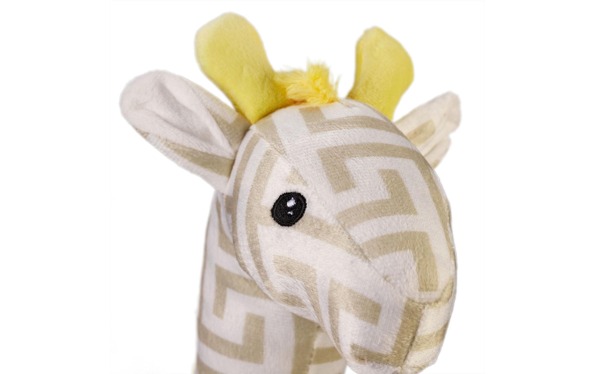 Relaxdays Giraffe Türstopper – Polyester/Kunststoff/Sand – Gelb/Weiss/Beige – 150 × 350 × 250 mm
