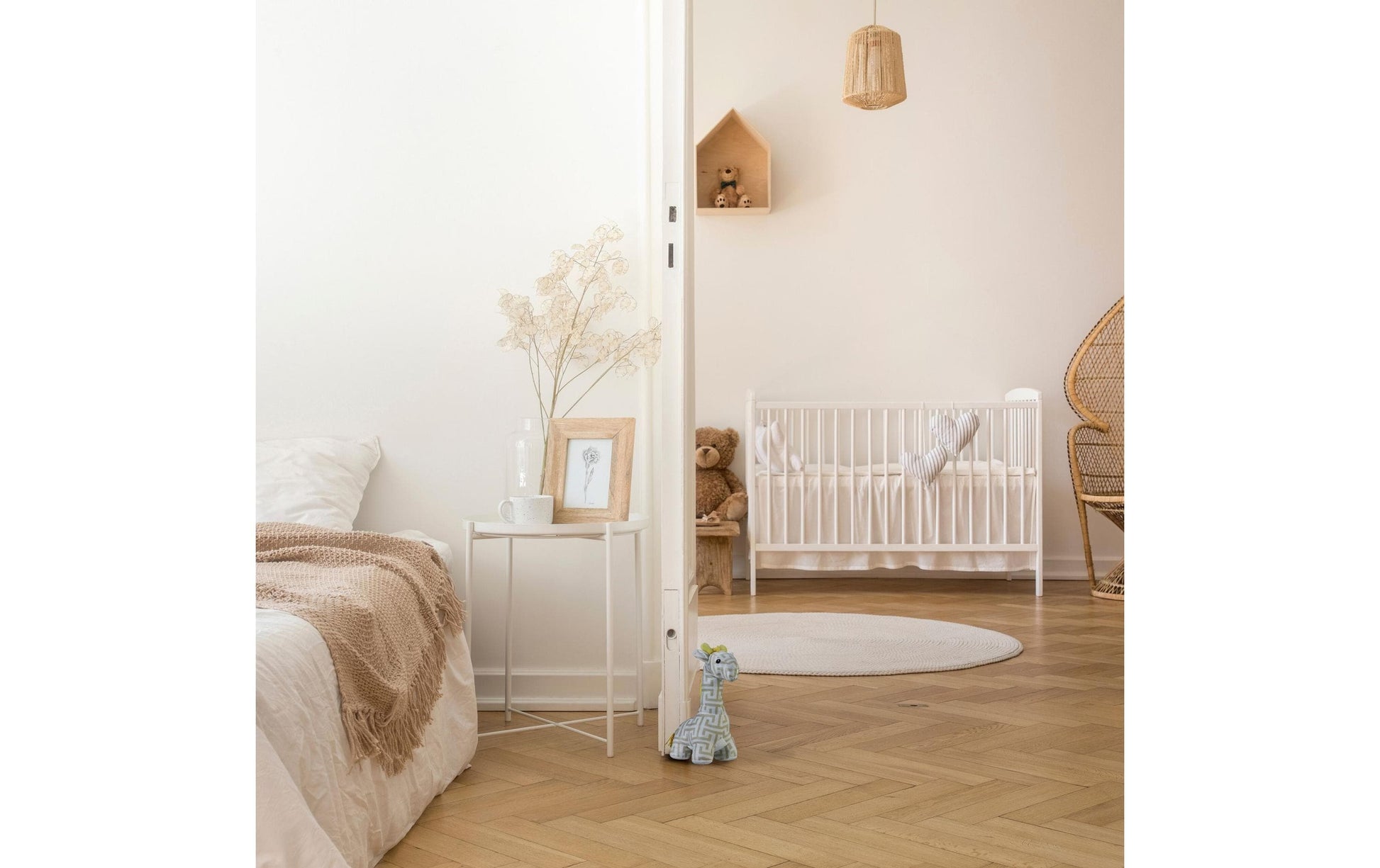 Relaxdays Giraffe Türstopper – Polyester/Kunststoff/Sand – Gelb/Weiss/Beige – 150 × 350 × 250 mm