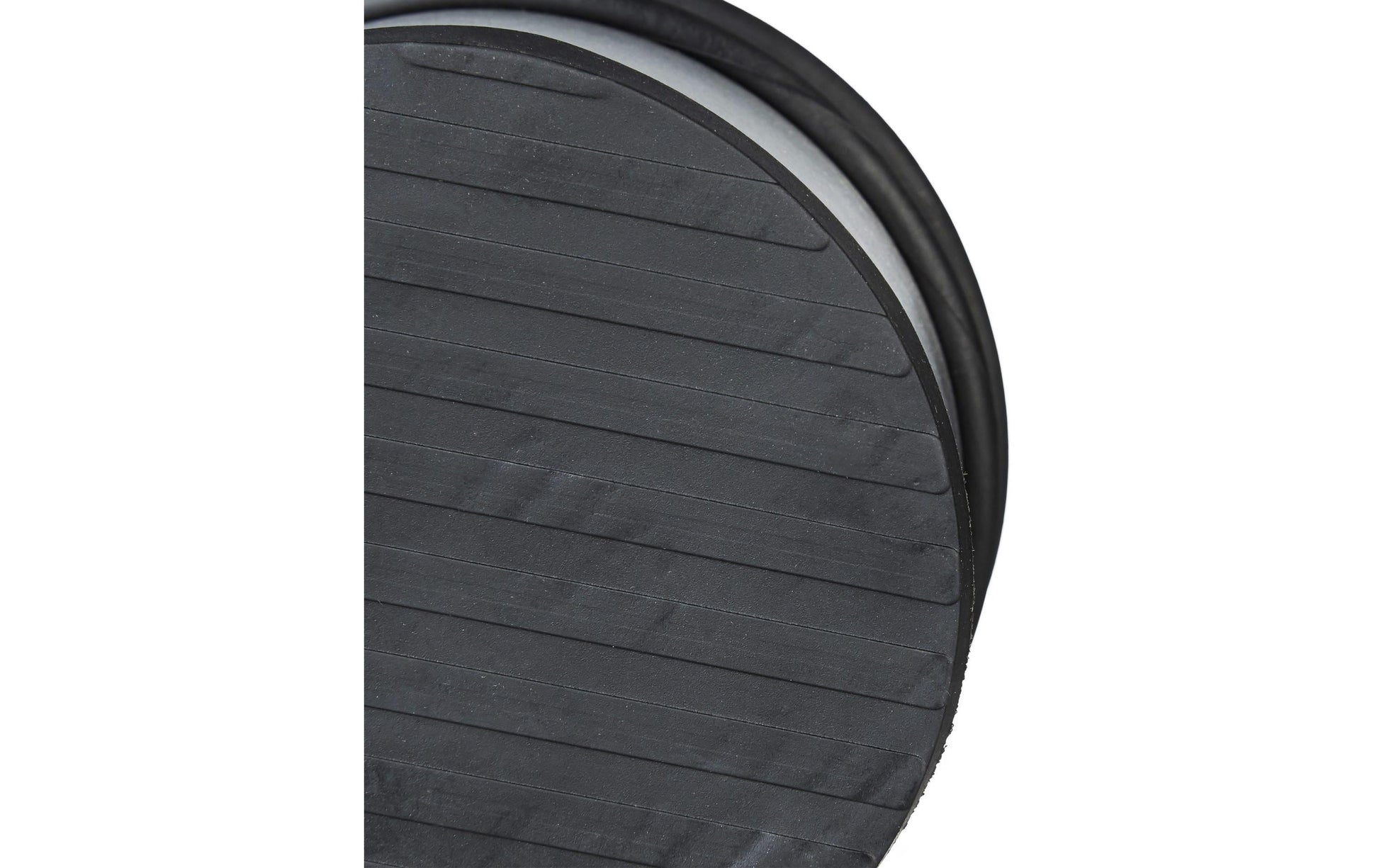Relaxdays Türstopper – Gummi/Edelstahl – Schwarz/Silber – Ø 95 × H 75 mm