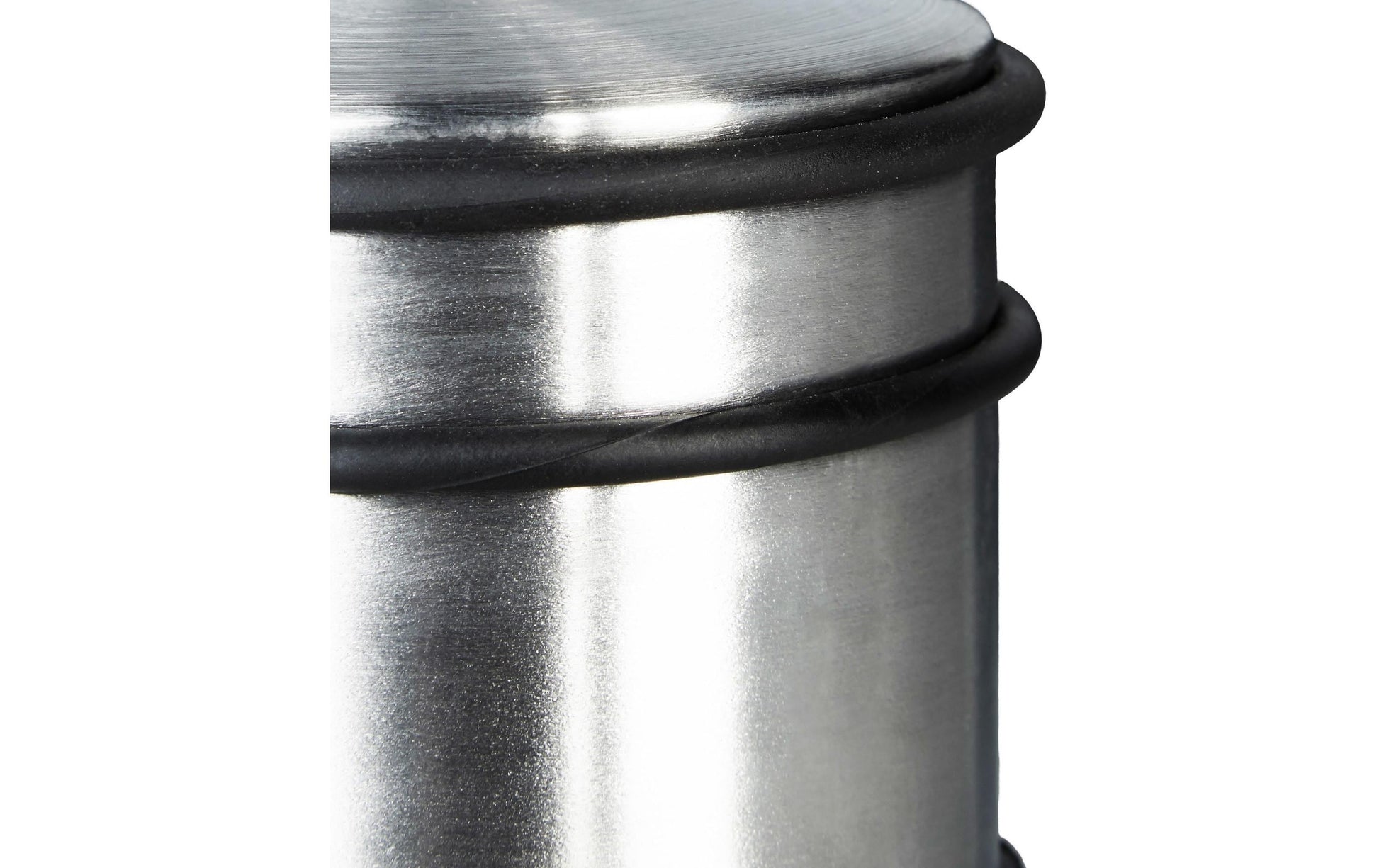 Relaxdays Türstopper – Gummi/Edelstahl – Schwarz/Silber – Ø 95 × H 75 mm
