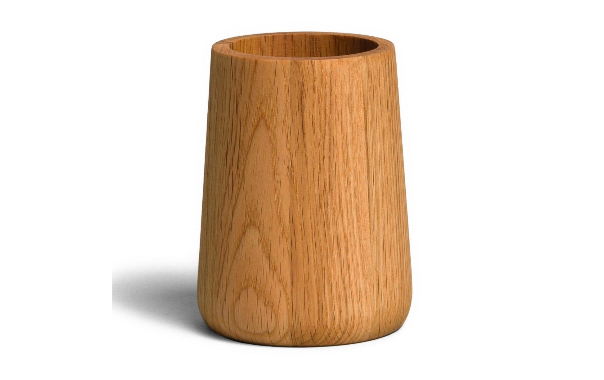 Möve Zahnbürstenhalter – Holz (Eiche), 8×8×10,5 cm, Braun