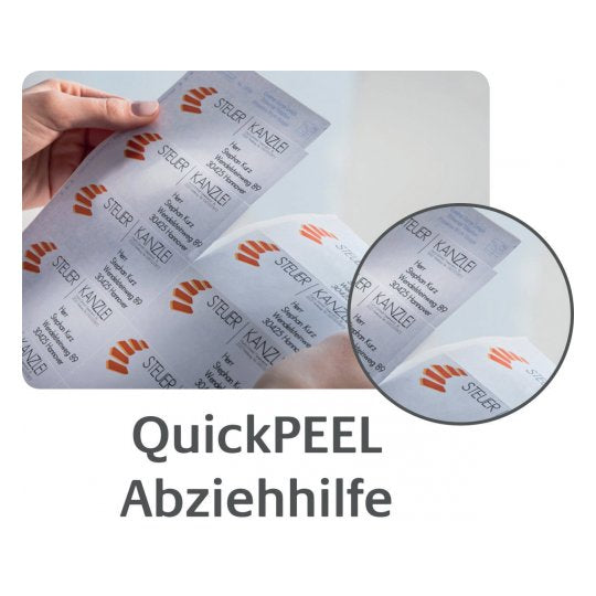 Avery Inkjet-Etiketten, 46 mm × 21 mm, transparent, Folie, permanent, 25 Blatt (1'200 Etiketten)