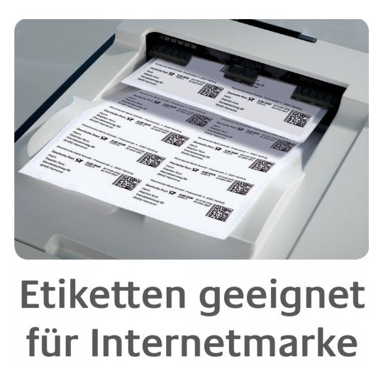 AVERY Zweckform Haftetiketten – rechteckig 105 × 48 mm, permanent, weiss, A4, 200 Blatt (2'400 Stk.)