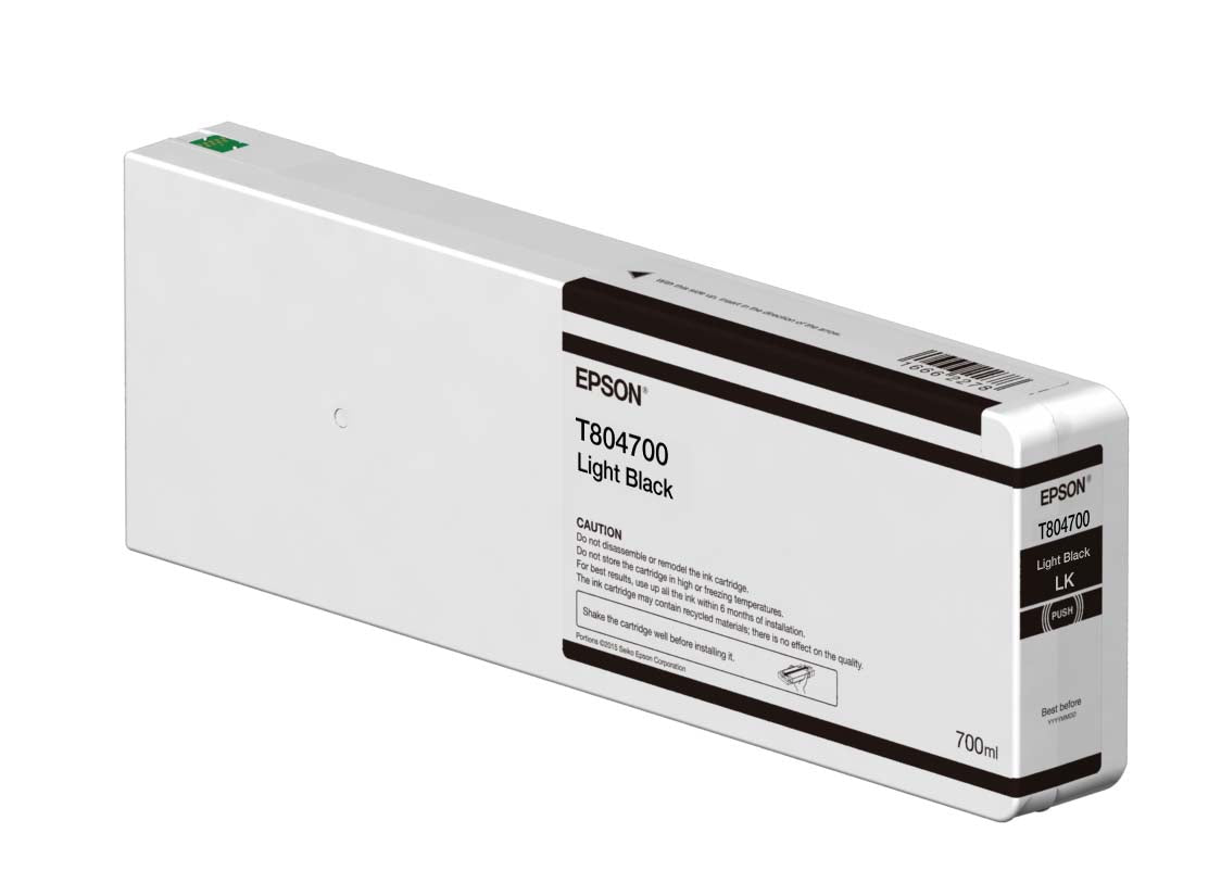 Epson Tintenpatrone T804700, Schwarz, 700 ml, Original – für SureColor SC-P6000, SC-P7000, SC-P8000 und andere
