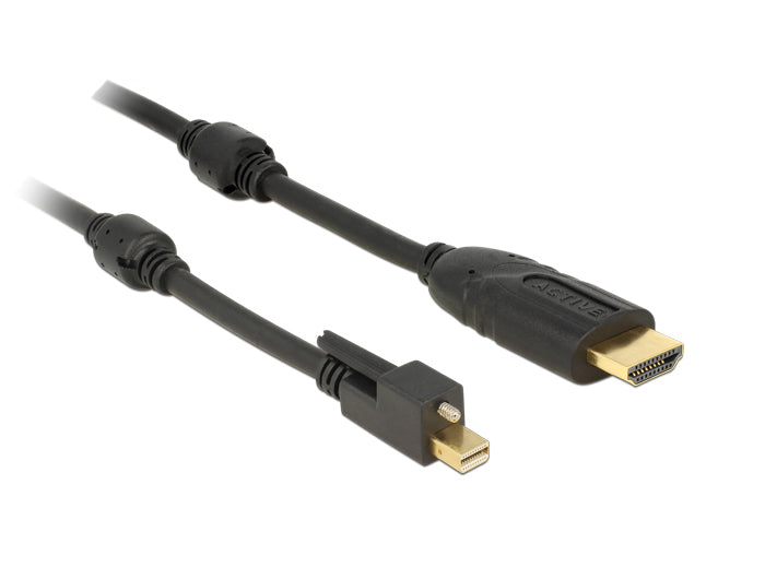DeLOCK Mini-DisplayPort auf HDMI Kabel DP 1.2 4K 60 Hz – 2 m – verriegelbar