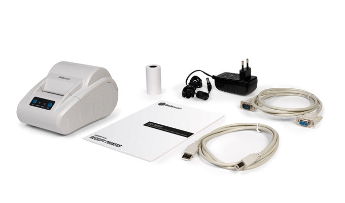 Safescan TP-230 – POS-Drucker, Thermodirekt, 58 mm, 60 mm/s, USB/RS-232, Weiss