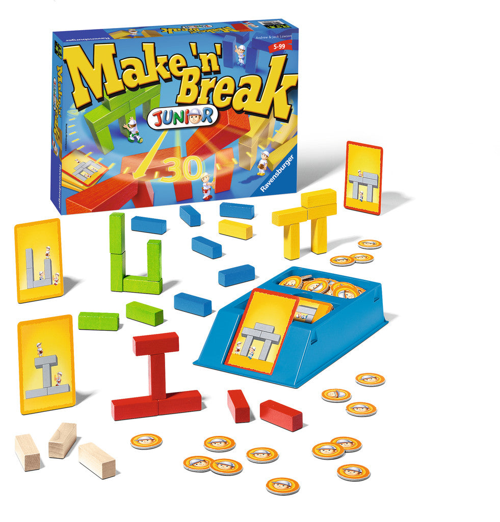 Ravensburger Make 'n' Break Junior – Geschicklichkeitsspiel, 2–5 Spieler, ab 5 Jahren, 20 Min., Mehrsprachig