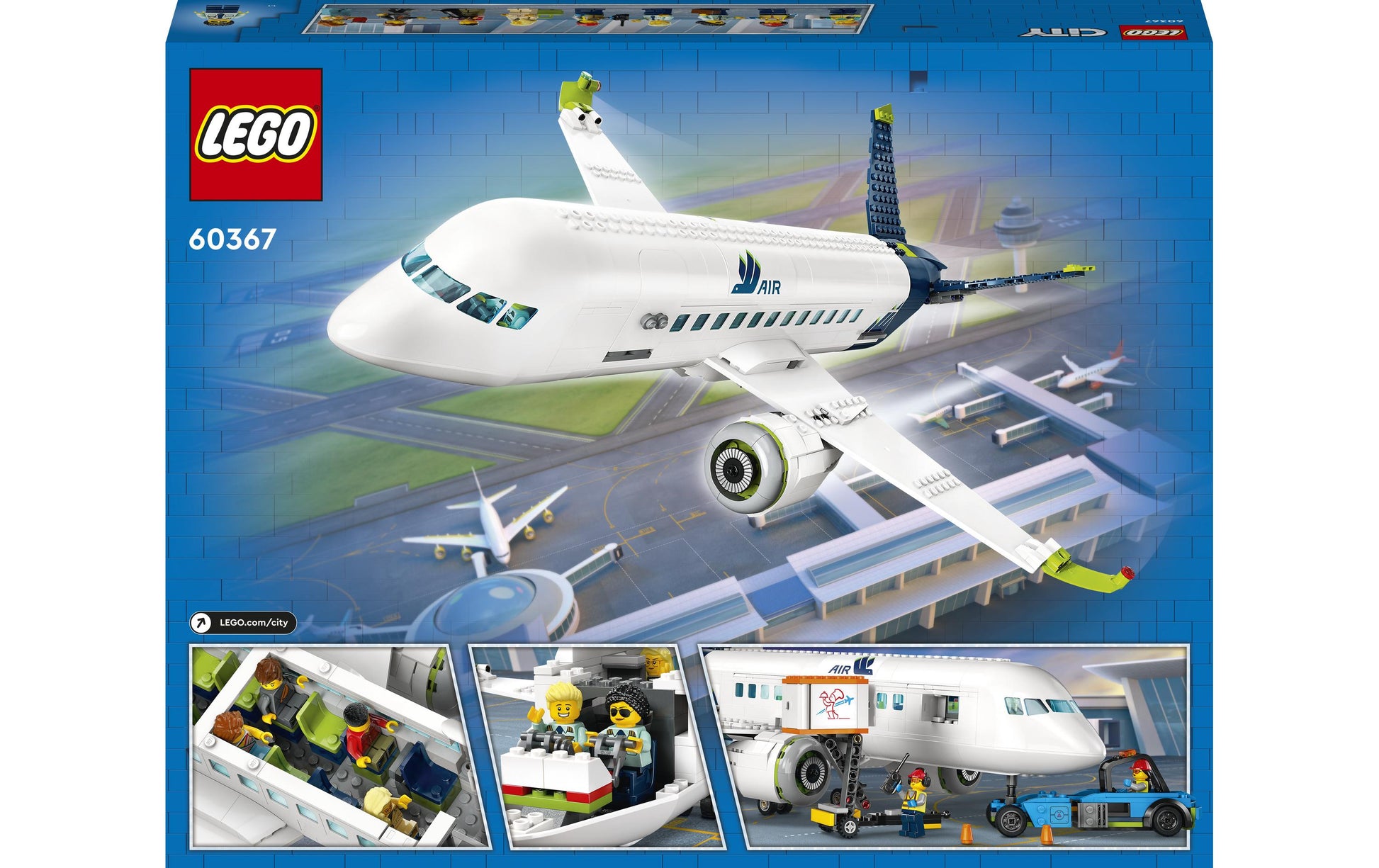 LEGO City Passagierflugzeug – 913-teilig – 44 × 19 × 47 cm – ab 7 J.