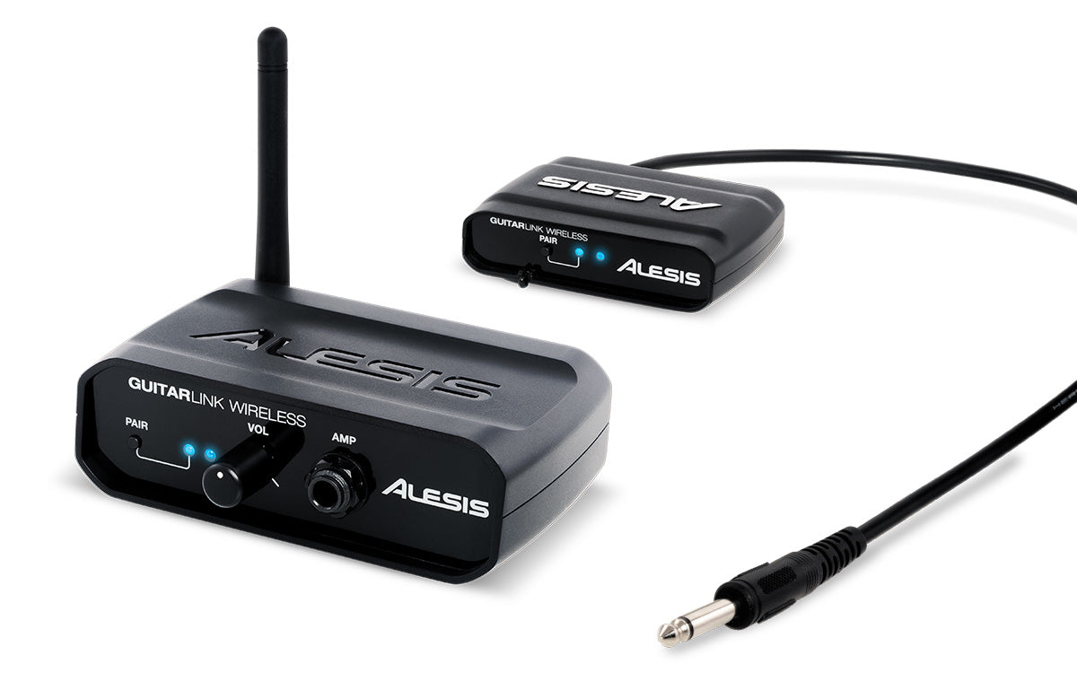 Alesis GuitarLink Wireless – Bluetooth Audio-Adapter (Tx/Rx) – Batterie-/Netzbetrieb – Schwarz