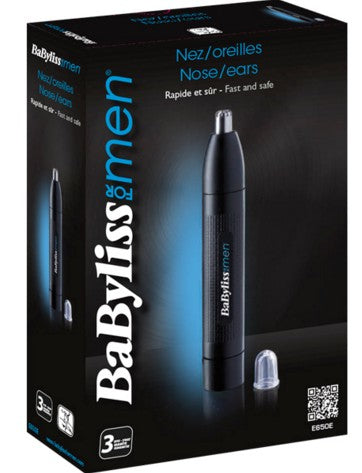 BaByliss Nasen- & Ohrtrimmer E650E – Nass & Trocken – Schwarz