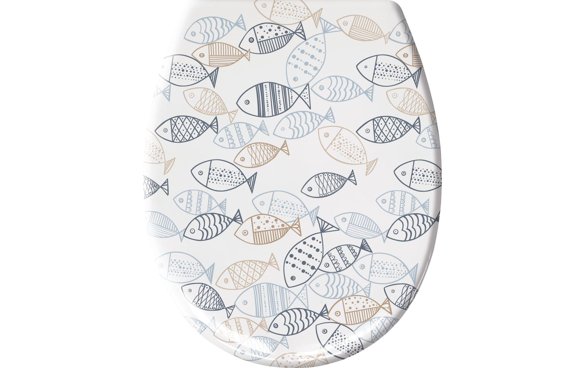 Kleine Wolke WC-Sitz Sardinas – Duroplast, Absenkautomatik, mit Deckel, Mehrfarbig, 37 × 45 cm