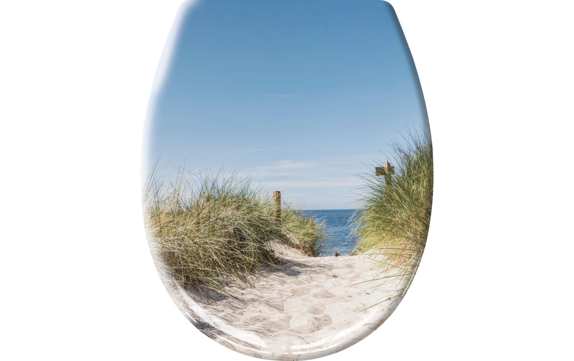 Kleine Wolke Borkum – WC-Sitz – Duroplast, mehrfarbig, mit Deckel, Soft-Close, 37 × 45 cm