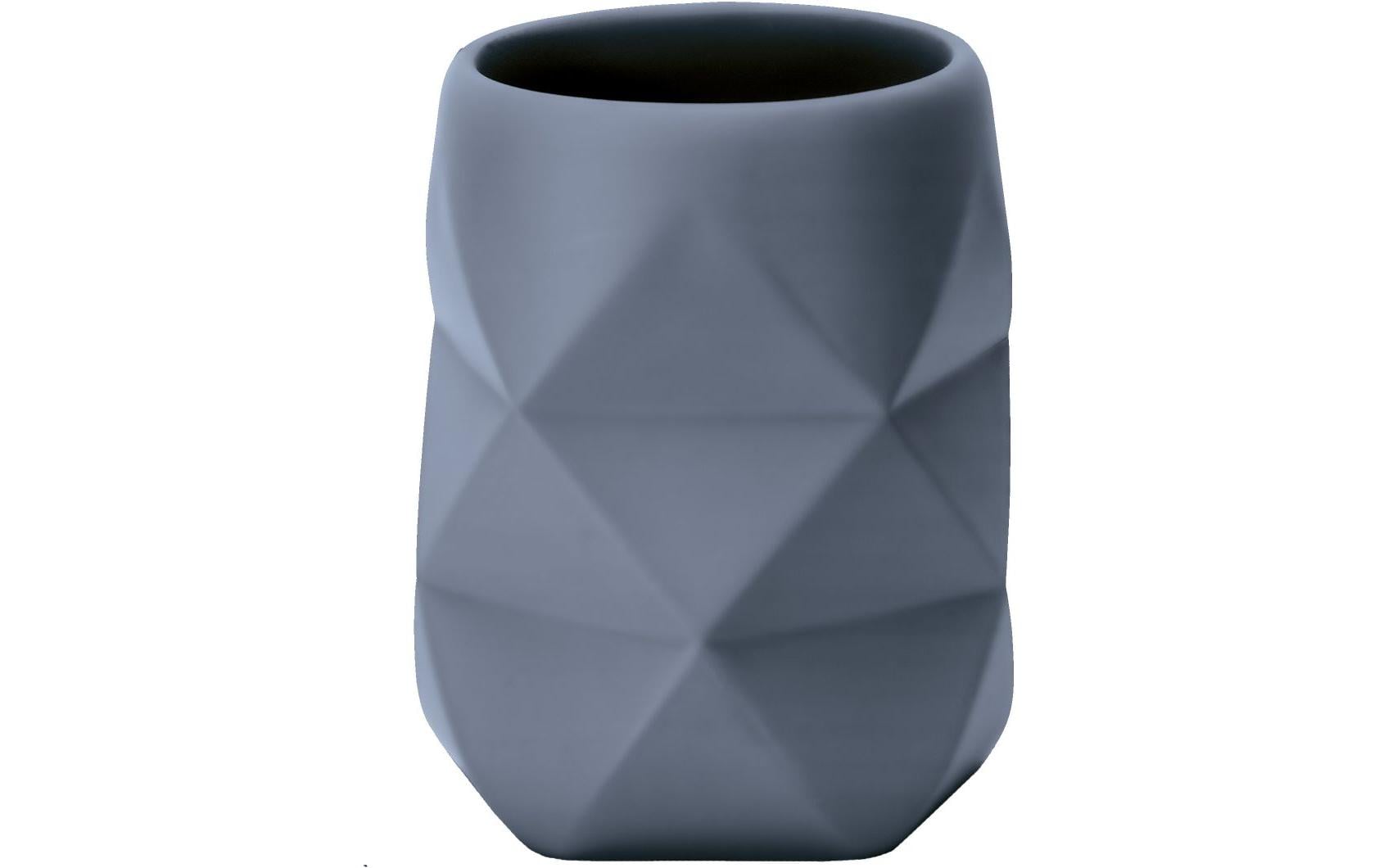 Kleine Wolke Zahnbürstenhalter Crackle – Polyresin, 8×8×10 cm, Dunkelgrau