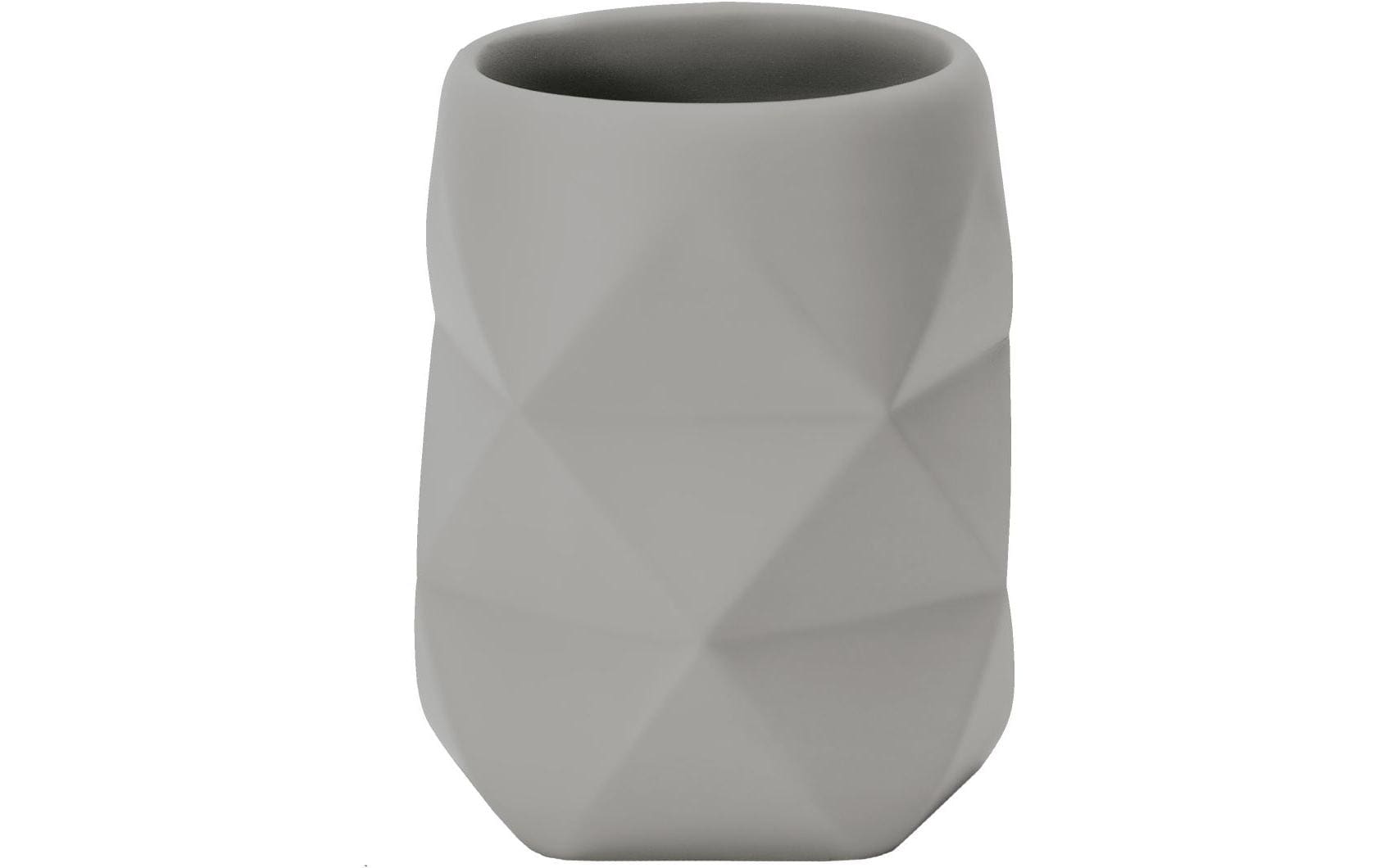 Kleine Wolke Zahnputzbecher Crackle – Polyresin, Ø8×10 cm, Platin
