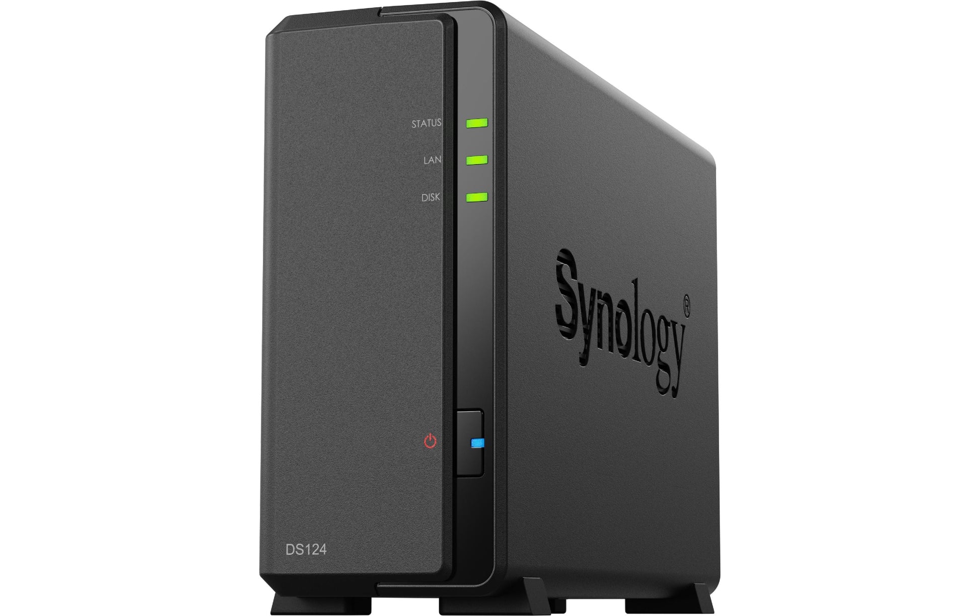 Synology DS124 – 1-Bay Desktop NAS – Realtek RTD1619B, 1 GB RAM, 1GbE, DSM, 6 TB HDD vorinstalliert