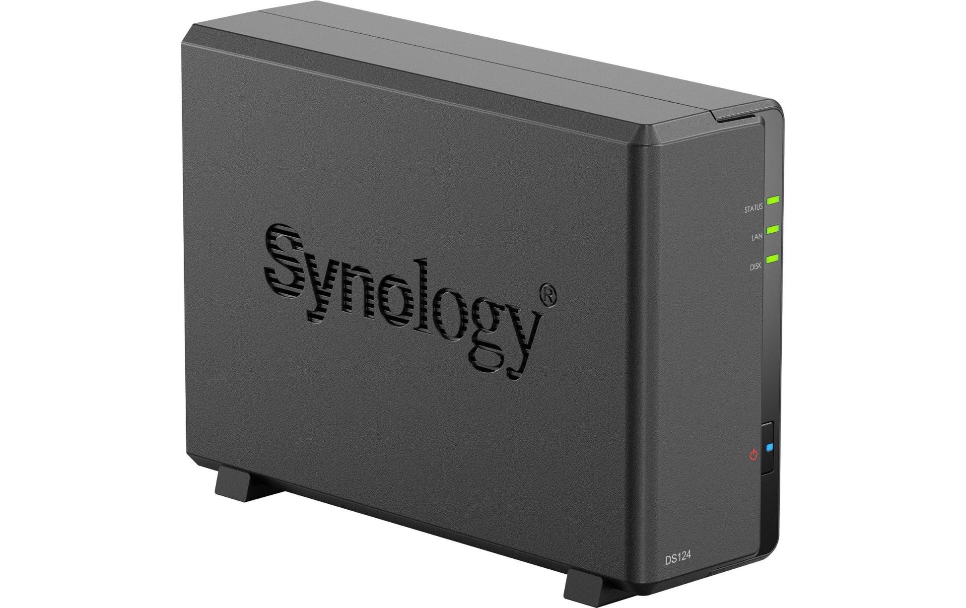 Synology DS124 – 1-Bay Desktop NAS – Realtek RTD1619B, 1 GB RAM, 1GbE, DSM, 6 TB HDD vorinstalliert