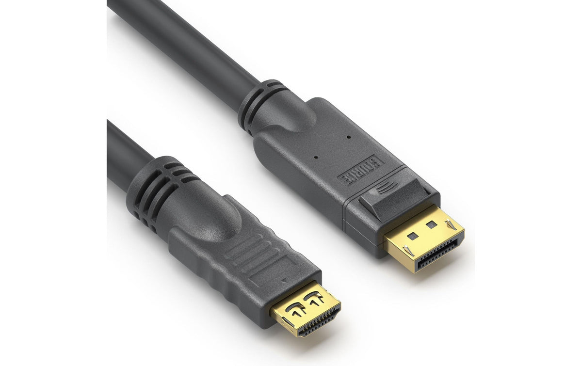 PureLink DisplayPort auf HDMI Adapter, DP 1.2, HDMI 2.0, 4K@60 Hz, 15 m, vergoldet