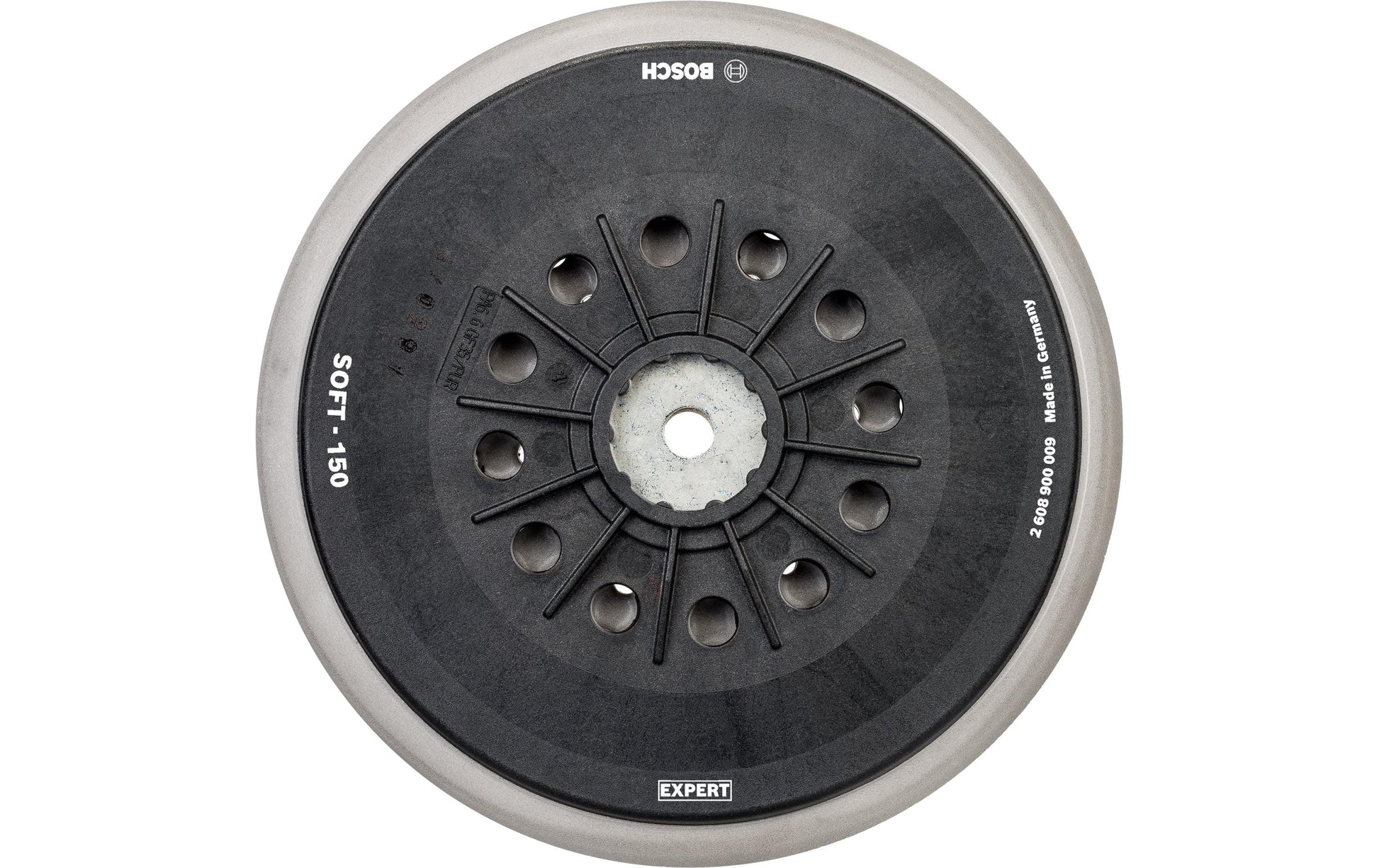 Bosch Stützteller, EXPERT Multihole, 150 mm, schwarz, grau