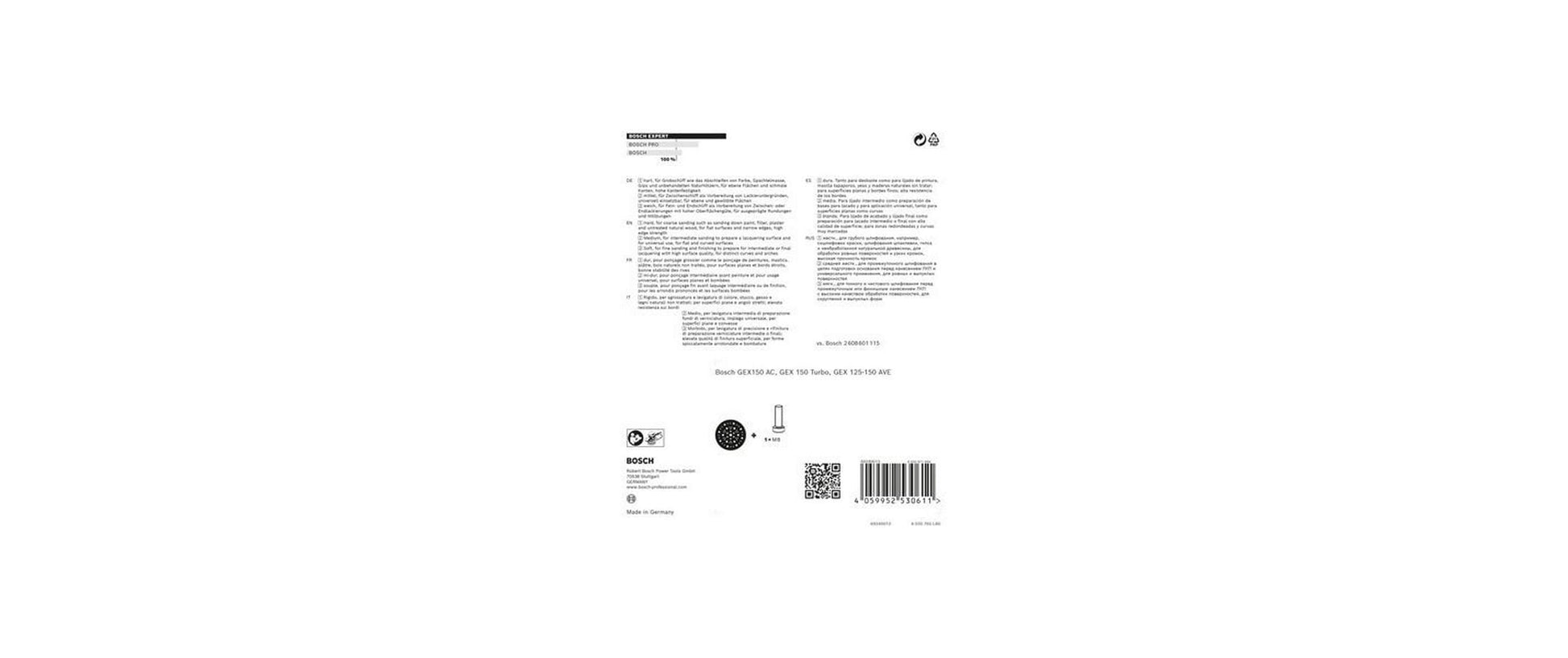 Bosch EXPERT Stützteller 150 mm – für Universal – 1 Stk