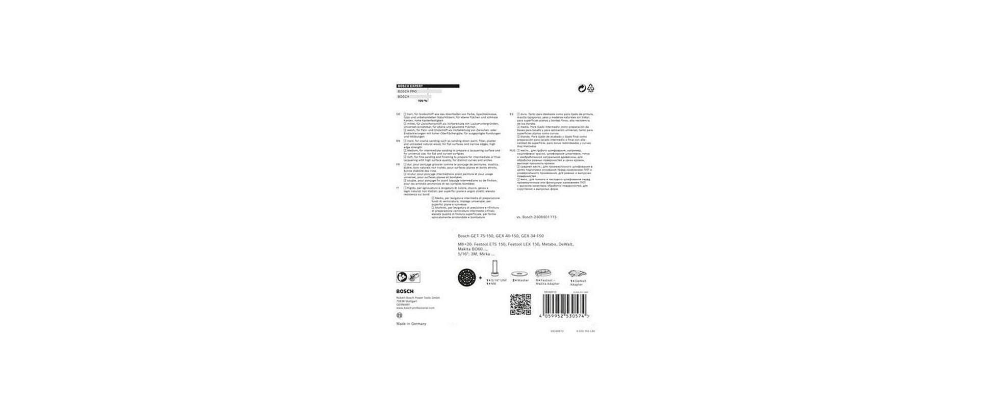 Bosch EXPERT Stützteller 150 mm – für Universal – 1 Stk – mit mittlerem Loch